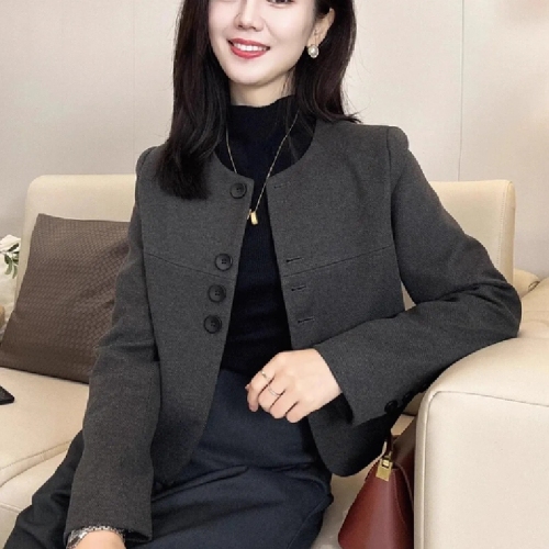 Cashmere Wool Coat 2025 Autumn/Winter New Korean Style Fashion Dopamine Petite Round Neck Short-Sleeve Top