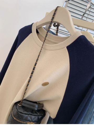 2025 Autumn/Winter Sleeveless Crew Neck Velvety Long-Sleeve Base T-Shirt for Women with Fleece Top