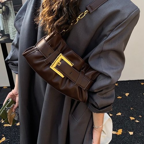 Leather pleated cloud pouch, underarm bag for women, high-end fashion, vintage-style single-shoulder tote bag with large capacity, dumpling bag