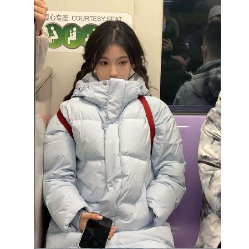 Women's New 2025 Winter Down Cotton Jacket for Art Exam Students, Korean Style, Thick Cotton Coat Outerwear