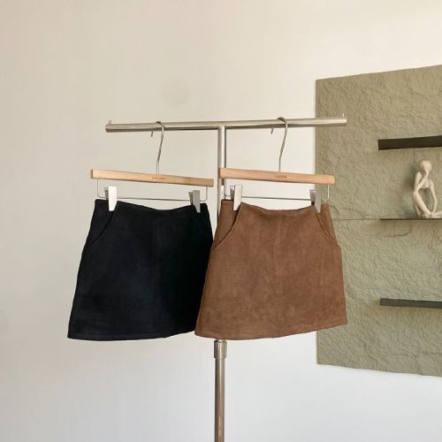 2025 Autumn/Winter Korean Thickened Anti-Slip Bodysuit Skirt with Faux Fur