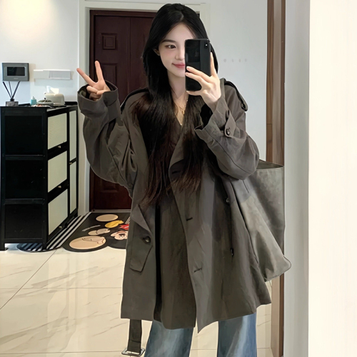 Original Style Loose Windbreaker Coat for Women 2025 Autumn/Winter New Arrival Petite Size Very Stylish Korean Version High-End Short Length