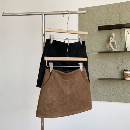 2025 Autumn/Winter Korean Thickened Anti-Slip Bodysuit Skirt with Faux Fur