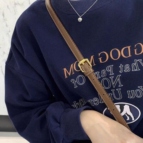 Women's Thick Fleece Lined Crew Neck Sweatshirt - Autumn/Winter New Style Fashion Trendy Korean Sweatshirt Top