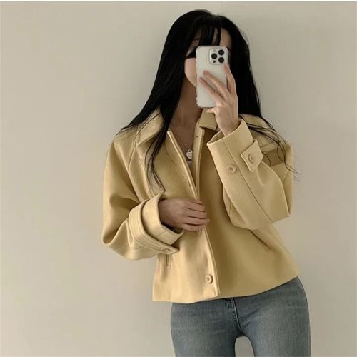 Korean Short-Style Elegant Wool Coat for Women - New Arrival High-End Chanel-Inspired Wool Top