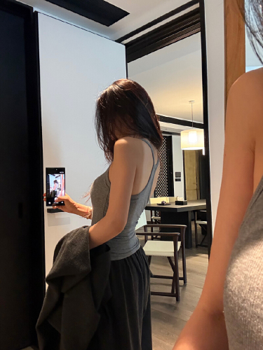 Photographed Knit Autumn New High-End Casual Matchable Short-Sleeve Top Set of Three