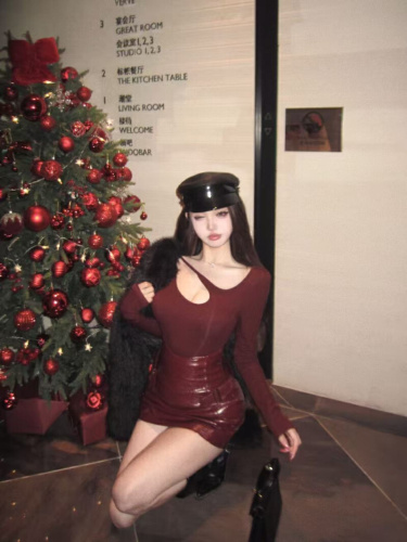 Actual Shot, Sexy Mesh Bra-Bottom Bodysuit with Revealing Shoulder Straps + Adjustable Detachable Skirt