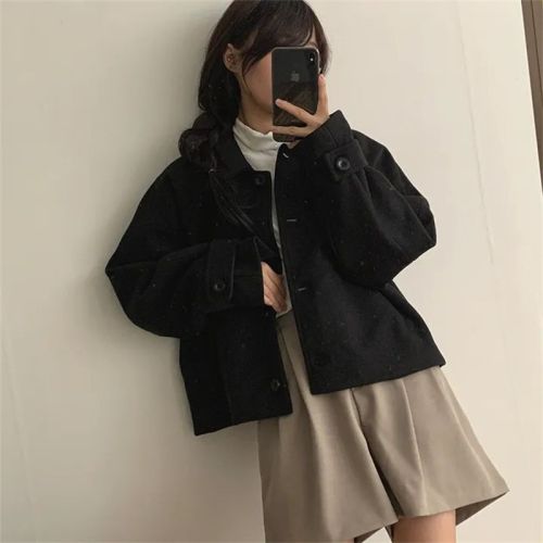 Korean Short-Style Elegant Wool Coat for Women - New Arrival High-End Chanel-Inspired Wool Top