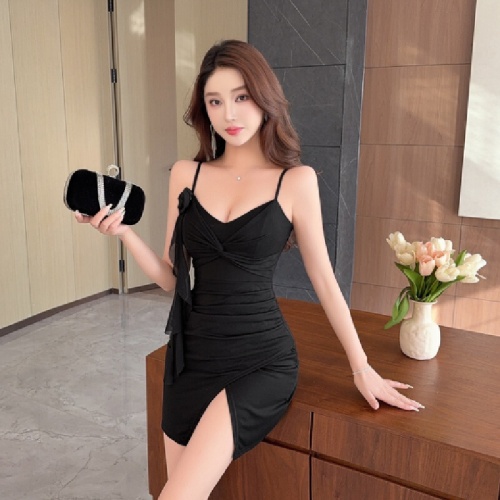 Photographed Sexy Short-Sleeve Flower Patchwork Bustier Tank Top Dress