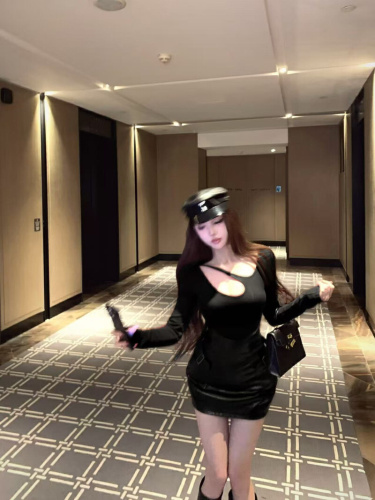 Actual Shot, Sexy Mesh Bra-Bottom Bodysuit with Revealing Shoulder Straps + Adjustable Detachable Skirt