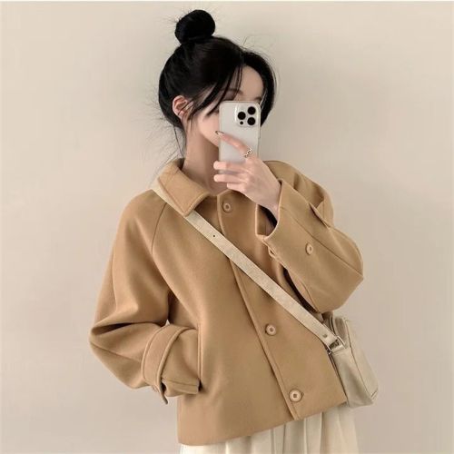 Korean Short-Style Elegant Wool Coat for Women - New Arrival High-End Chanel-Inspired Wool Top