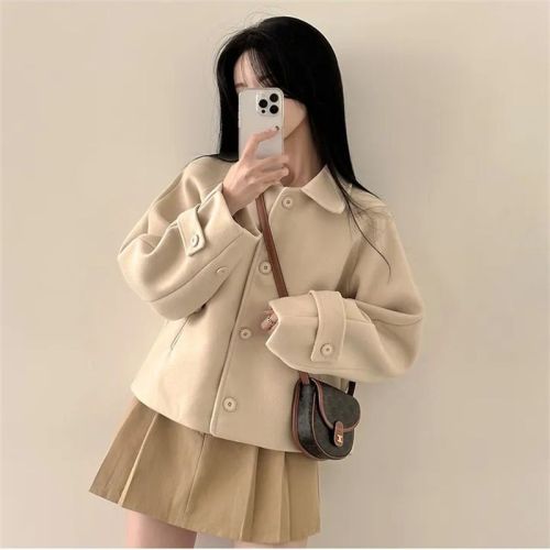Korean Short-Style Elegant Wool Coat for Women - New Arrival High-End Chanel-Inspired Wool Top