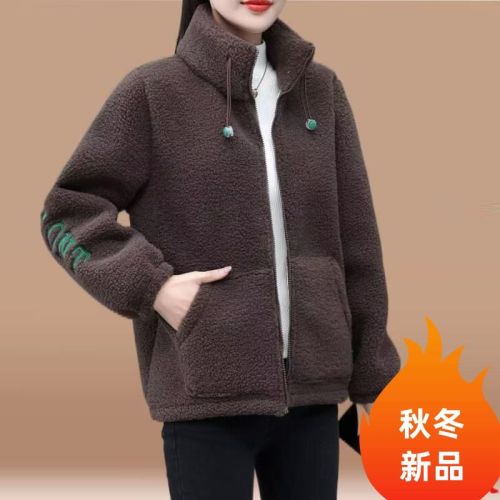 Ladies' Autumn/Winter New Thick Fleece Hoodie with Wool Fleece, Stylish Youthful Fashion Loose Cotton Coat