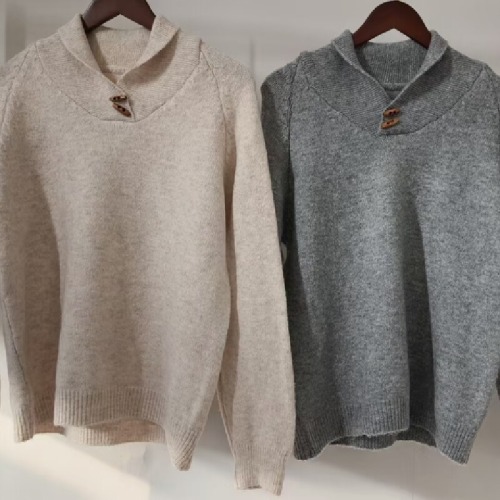 Languid Style Ox Horn Collar Grey Lapel Sweater for Women Early Autumn Wear Plus Size Thick MM Sleeveless Shoulder Knit Top