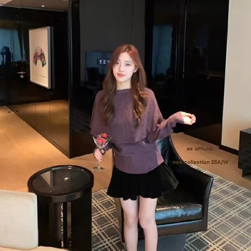 Coat Set with Soft Hooded Design, Long-Sleeve Knit Sweaters, Fashionable and Relaxed Style from Dongdaemun, Korea