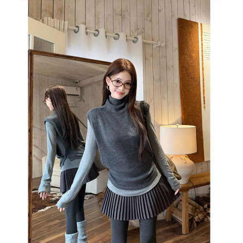 Cotton Blouse Women's Early Autumn Long Sleeve T-Shirt Slimming Korean Chic Unique Small Top