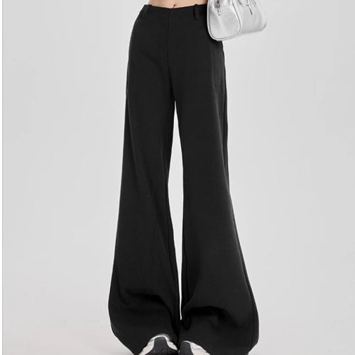 Low-rise Micro-bellied Sports Pants Leisure Drape Leggings for Petite Figures Loose and Slim Flared Pants