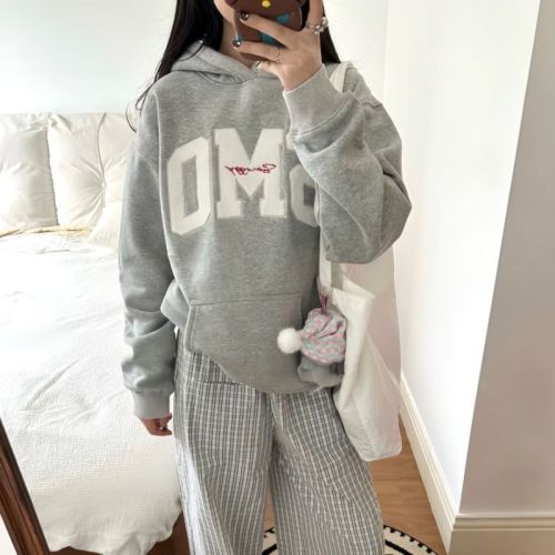 Lined Pure Cotton and Bamboo Viscose Composite Sweatshirt for Women