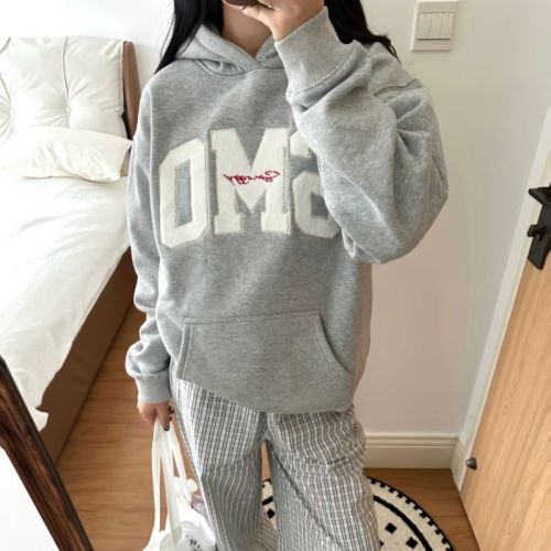 Lined Pure Cotton and Bamboo Viscose Composite Sweatshirt for Women