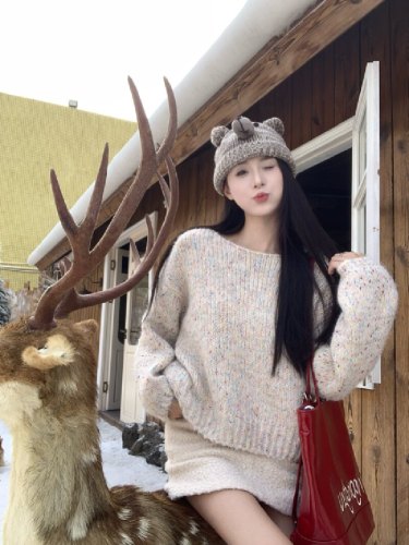 Photographed High-End Outerwear Layering Stylish Multi-Color Women's Autumn/Winter New Loose Soft Texture Quality Top