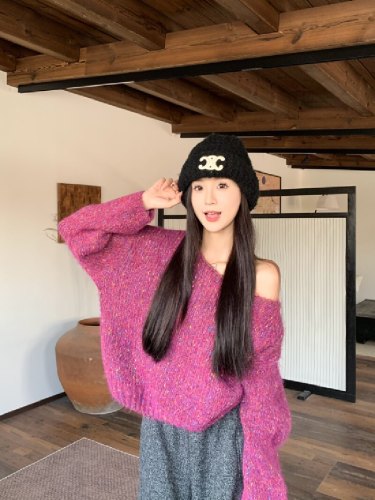 Photographed High-End Outerwear Layering Stylish Multi-Color Women's Autumn/Winter New Loose Soft Texture Quality Top