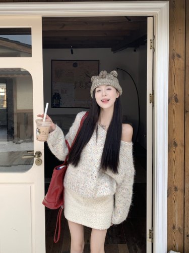 Photographed High-End Outerwear Layering Stylish Multi-Color Women's Autumn/Winter New Loose Soft Texture Quality Top