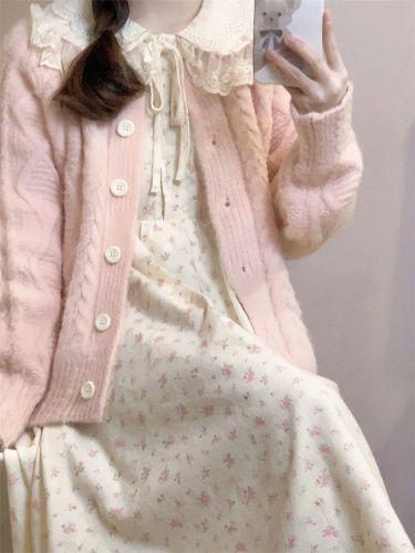 Ladies' soft and cozy knitted sweater, gentle and petite style, new autumn edition, soft and fluffy Korean fashion wear, sweater coat, autumn and winter top