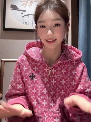 8964 #Inside drawing + printed + pure cotton compound milk silk extra-large size 300kg sweater