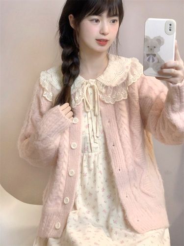 Ladies' soft and cozy knitted sweater, gentle and petite style, new autumn edition, soft and fluffy Korean fashion wear, sweater coat, autumn and winter top