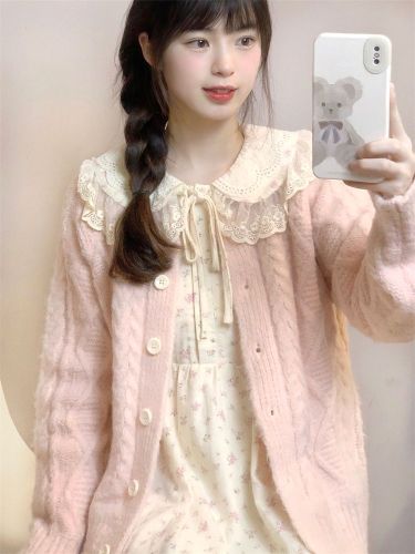 Ladies' soft and cozy knitted sweater, gentle and petite style, new autumn edition, soft and fluffy Korean fashion wear, sweater coat, autumn and winter top
