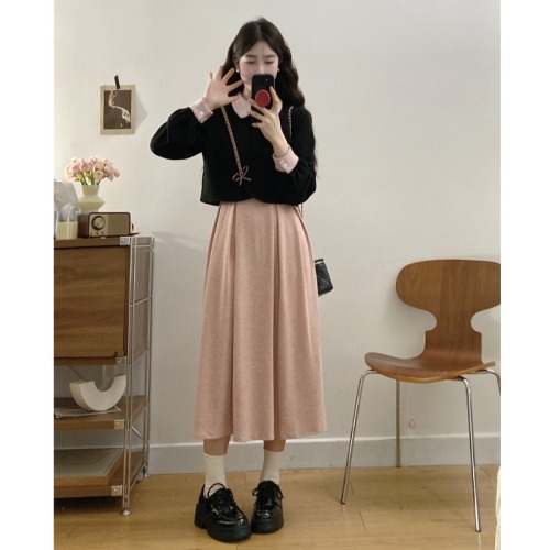 Plus-size women's 2025 early autumn set, pear-shaped slimming and elegant, very beautiful pink suit dress