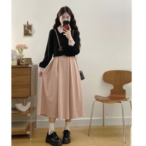 Plus-size women's 2025 early autumn set, pear-shaped slimming and elegant, very beautiful pink suit dress