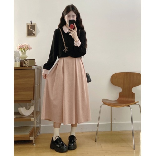 Plus-size women's 2025 early autumn set, pear-shaped slimming and elegant, very beautiful pink suit dress