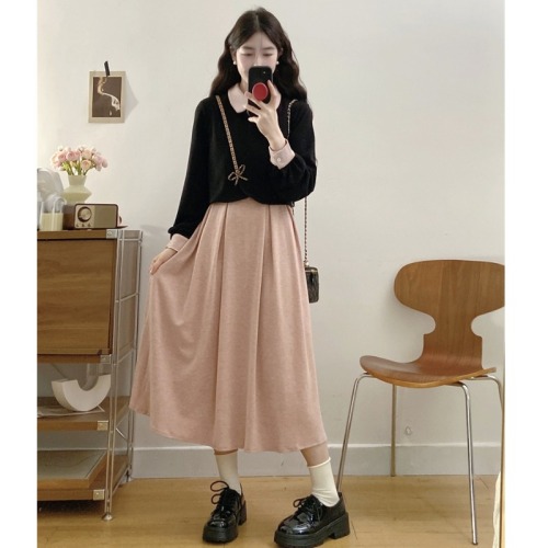 Plus-size women's 2025 early autumn set, pear-shaped slimming and elegant, very beautiful pink suit dress