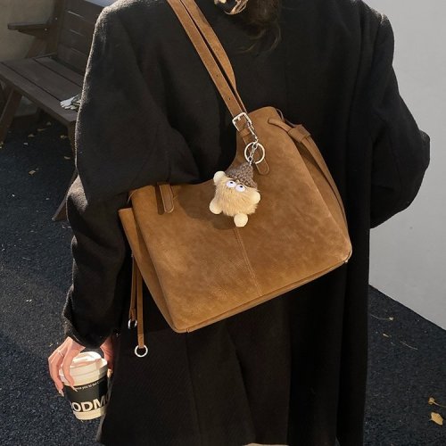 Vintage Women's Bag Autumn Winter Bags Ladies New Advanced Single Shoulder Bag Large Capacity Tote Bag Fashion Commute Large Bag