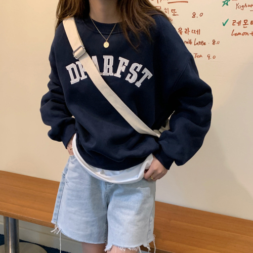 Original quality 250g large sweatshirt foreign trade Korean version autumn pullover sweatshirt for women high-end niche student ins trend