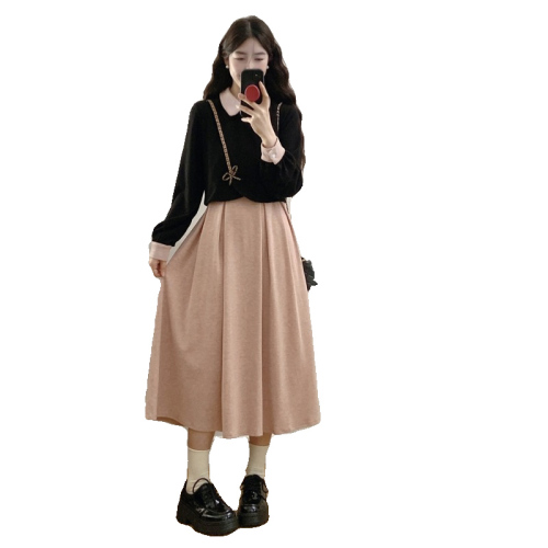 Plus-size women's 2025 early autumn set, pear-shaped slimming and elegant, very beautiful pink suit dress