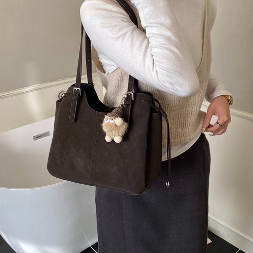 Vintage Women's Bag Autumn Winter Bags Ladies New Advanced Single Shoulder Bag Large Capacity Tote Bag Fashion Commute Large Bag