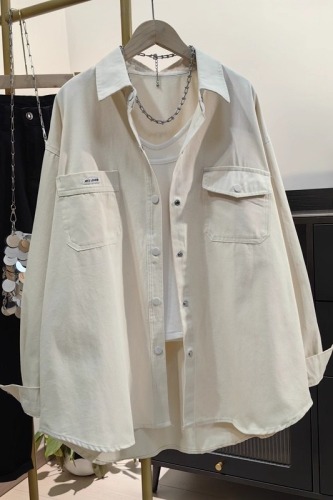 Autumn New Korean Chic Pure Cotton Design Sensory Minority Unique Long Sleeve French Style Blouse with a Sense of Luxury