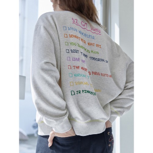 Official Image Pure Cotton & Bamboo Composite Acrylic Fleece 420g Fleece Sweatshirt Autumn/Winter New Style Trend Round Neck Warm Top