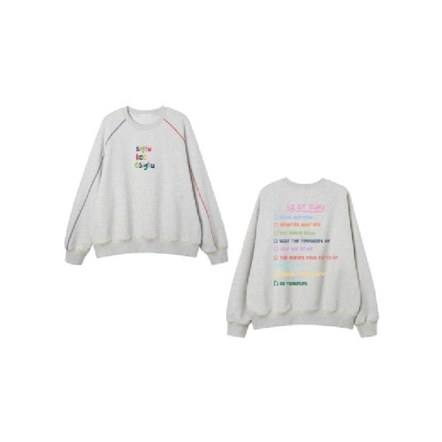 Official Image Pure Cotton & Bamboo Composite Acrylic Fleece 420g Fleece Sweatshirt Autumn/Winter New Style Trend Round Neck Warm Top