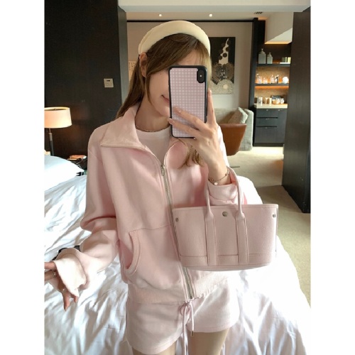 Ladies' Casual Set 2025 New Sweatshirt Zipper Jacket Shorts