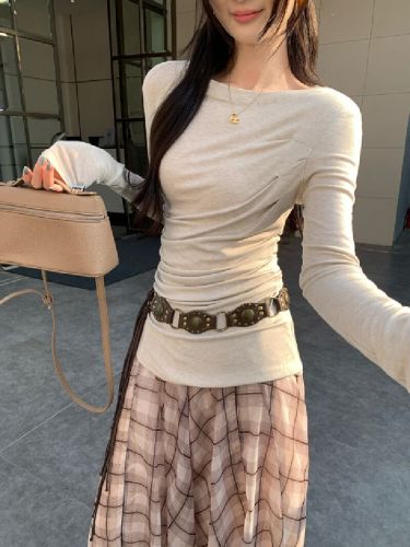 Photographed Lisele Tencel Wool White Fitted Base Layer Top Women's Winter New Unique Beautiful Top