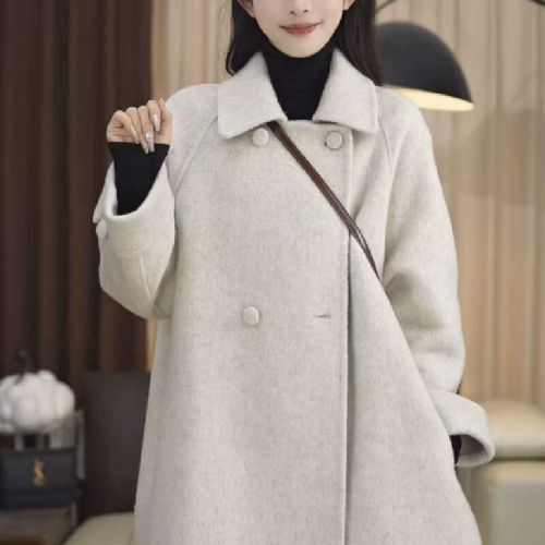 Winter and Spring Fat Mm Plus Size Fleece Warm Loose Long-Sleeve Round Neck Fashionable Belly Covering Outerwear Casual Wear