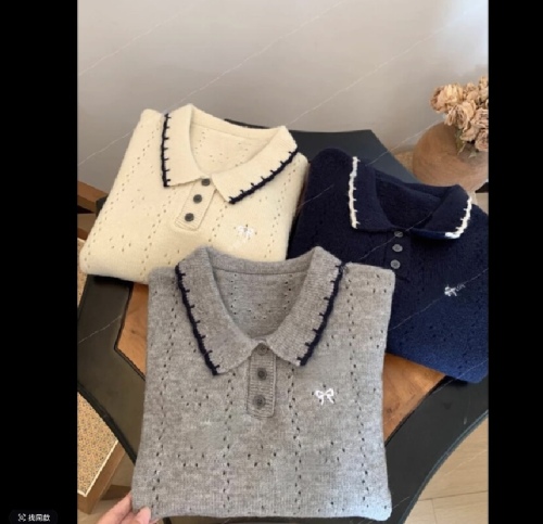 White butterfly bow crocheted collar button knit sweater matches skirt for bohemian autumn wear, early fall fashion sweater 2025 autumn season