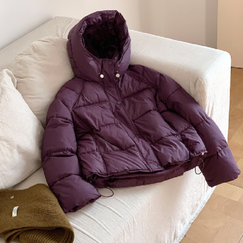 Ultra-soft puffy cloud down jacket, women's short Korean-style slimming puffer jacket for petite figures, thickened cotton-padded coat, outerwear.