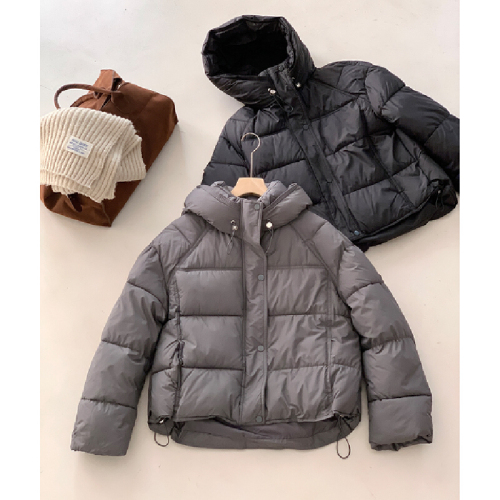 Ultra-soft puffy cloud down jacket, women's short Korean-style slimming puffer jacket for petite figures, thickened cotton-padded coat, outerwear.