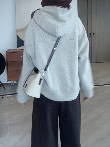 Lazily Loose Hooded Sweatshirt for Women - Autumn/Winter 2025 New Arrival Plus Size Fat MM Hooded Design Fashionable Loose Top