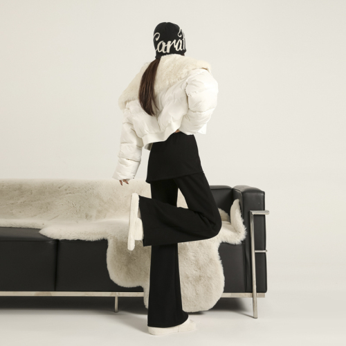 ~Photographed Miele Design-Sensory Butt Curtain False Two-Piece Casual Pants Autumn/Winter Versatile Soft and Warm Bell Bottom Skirt for Women