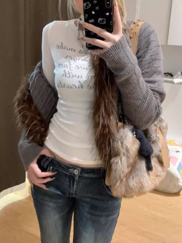 40 Pieces Cool Mesh 1x1 Early Autumn New Korean Print Hot Girl Long-Sleeve T-Shirt Slimming and Stylish Matching Top